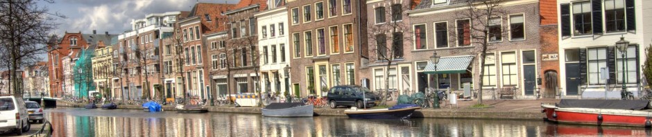 Canal in Leiden, Holland